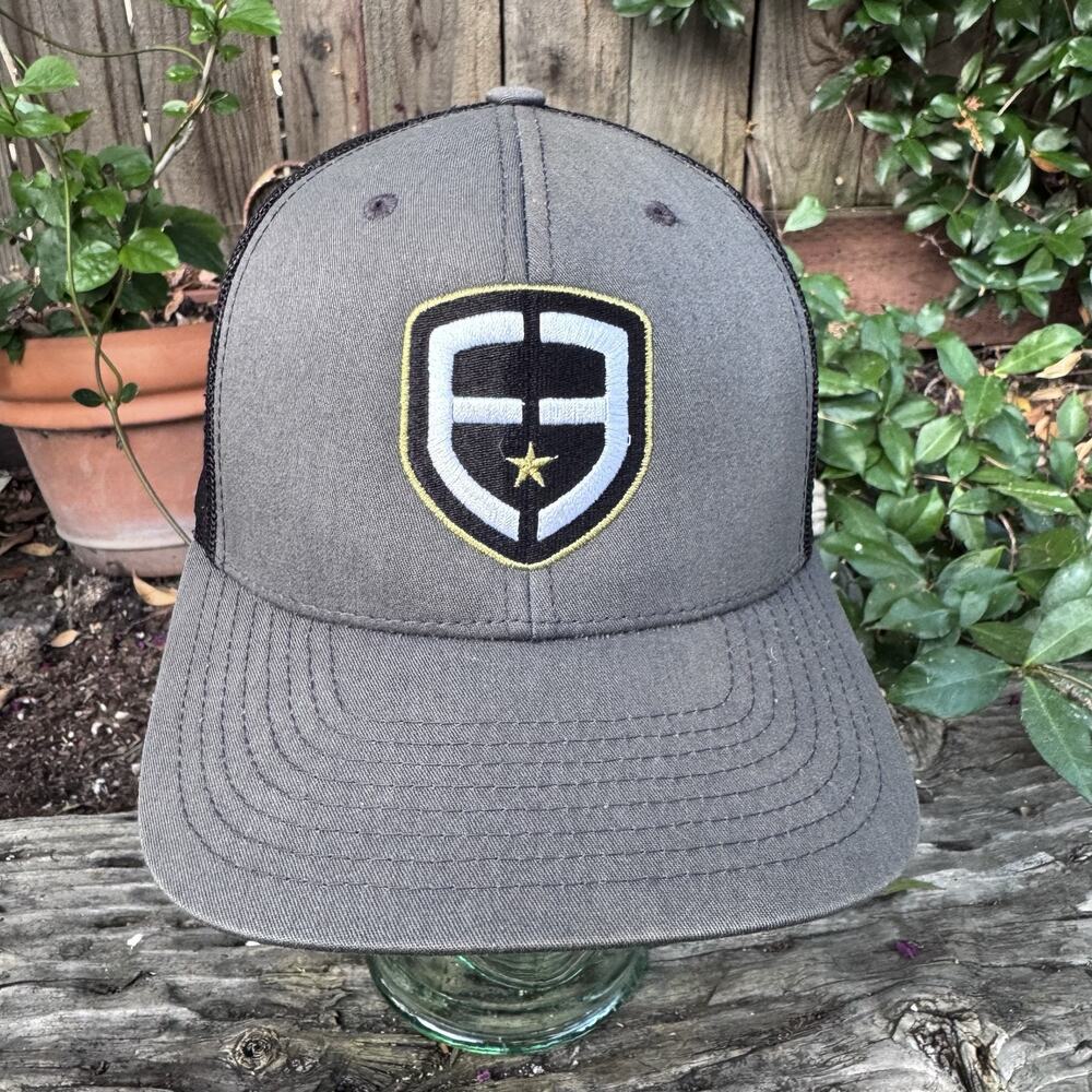 Yupoong Trucker Hat Gray Adjustable Mesh Back Baseball Cap Twill O/S